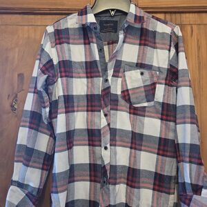 Nomad Men's Casual Red and Blue Checkered Shirt